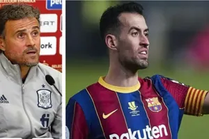 Luis Enrique và Sergio Busquets