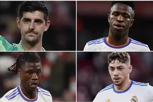 Thủ môn Thibaut Courtois, tiền vệ Fede Valverde và Eduardo Camavinga, tiền đạo Vinicius Jr đều đã dương tính