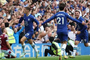 Kai Havertz ăn mừng bàn thắng