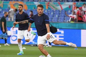 Ciro Immobile trên sân tập Azzurri