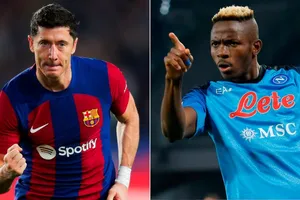 Robert Lewandowski và Victor Osimhen