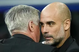 Carlo Ancelotti (Real Madrid) và Pep Guardiola (Man City)