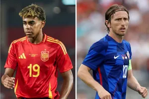 Lamine Yamal (Tây Ban Nha) và Luka Modric (Croatia)