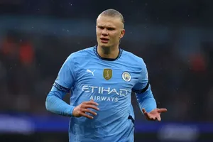 Erling Haaland trong trận hòa Arsenal