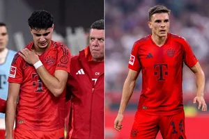 Aleksandar Pavlovic (trai) chấn thương mở ra cơ hội cho Joao Palhinha