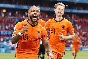 Memphis Depay và Frenkie de Jong ở tuyển Hà Lan