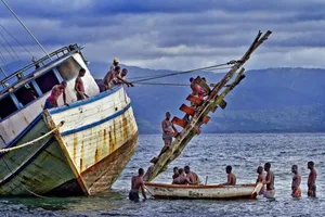 Thuyền chở người di cư Haiti thường xuyên gặp nạn ở La Tortue. Ảnh: Miami Herald