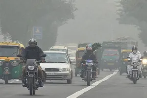 New Delhi chìm trong khói mù (Ảnh : PTI)