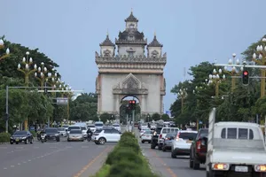 Tượng đài Chiến thắng Patuxay. Ảnh: Laotian Times 