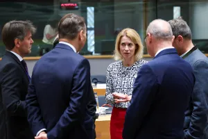 Đại diện cấp cao của Liên minh Châu Âu về Chính sách Đối ngoại và An ninh Kaja Kallas tại phiên họp của Hội đồng Bộ trưởng Ngoại giao Liên minh Châu Âu tại Brussels, Bỉ ngày 15 -7 . Ảnh: CHINA DAILY