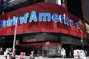 Chi nhánh Bank of America tại Quảng trường Thời đại. Ảnh: EPA