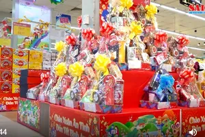 Giỏ quà Tết khởi động phục vụ nhu cầu mua sắm người dân