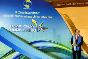 Ông Nguyễn Ngọc Thắng, Phó Tổng Giám đốc Saigon Co.op, đại diện đơn vị tham dự Lễ công bố sản phẩm đạt Thương hiệu Quốc gia Việt Nam năm 2026. Ảnh: MINH XUÂN