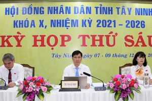 Các đại biểu tham dự kỳ họp HĐND tỉnh Tây Ninh khoá X