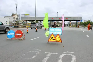 Phân luồng giao thông tạm thời để tháo dỡ trạm thu phí cầu Đồng Nai