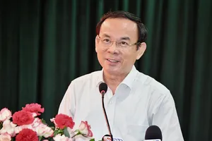 Bí thư Thành ủy TPHCM Nguyễn Văn Nên phát biểu chỉ đạo tại hội nghị triển khai công tác kiểm sát năm 2023 của ngành kiểm sát TPHCM. Ảnh: VIỆT DŨNG