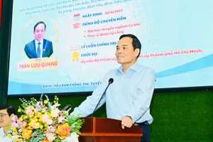 Bí thư Thành ủy TPHCM Trần Lưu Quang: Tập trung nguồn lực để phát triển hạ tầng giao thông