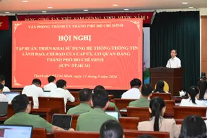 Phó Bí thư Thành ủy TPHCM Đặng Minh Thông phát biểu chỉ đạo hội nghị tập huấn, triển khai sử dụng hệ thống iCPV-TPHCM