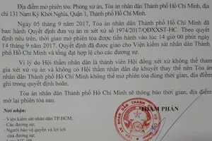 TAND TPHCM thông báo hoãn xử việc nguyên lãnh đạo Trường ĐH Hoa Sen kiện UBND TPHCM.