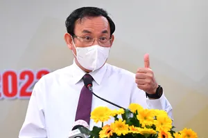 Bí thư Thành ủy TPHCM Nguyễn Văn Nên phát biểu tại Hội nghị. Ảnh: VIỆT DŨNG