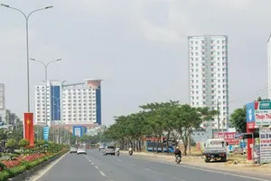 Một góc thị xã Phú Mỹ. Ảnh: NLĐ Online