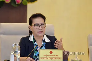 Chủ tịch Quốc hội Nguyễn Thị Kim Ngân phát biểu tại phiên họp 