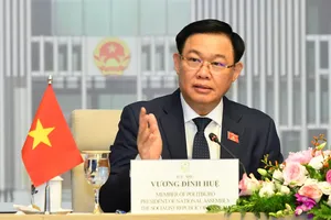 Chủ tịch Quốc hội Vương Đình Huệ khẳng định, Quốc hội Việt Nam ủng hộ và sẵn sàng phối hợp chặt chẽ với Hội đồng Lập pháp Brunei. Ảnh: VIẾT CHUNG 