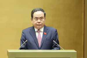 Chủ tịch Quốc hội Trần Thanh Mẫn phát biểu mở đầu phiên chất vấn. Ảnh: QUANG PHÚC