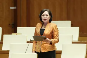 Thống đốc Ngân hàng Nhà nước Nguyễn Thị Hồng "chia lửa" với Bộ trưởng Bộ Tài chính. Ảnh: QUANG PHÚC