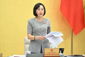 Phó Chủ tịch Quốc hội Nguyễn Thị Thanh điều hành phiên họp