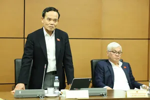 Bí thư Thành ủy TPHCM Trần Lưu Quang phát biểu tại phiên thảo luận tổ, chiều 4-11. Ảnh: QUANG PHÚC