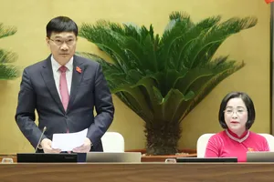 Phó Chủ tịch Quốc hội Vũ Hồng Thanh điều hành phiên họp Quốc hội sáng 11-12. Ảnh: QUANG PHÚC 