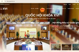 Giao diện chuyên trang thông tin về bầu cử đại biểu Quốc hội khóa XVI và đại biểu HĐND các cấp nhiệm kỳ 2026 - 2031