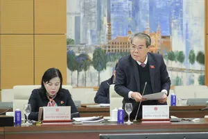 Chủ nhiệm Ủy ban Dân nguyện và Giám sát Dương Thanh Bình trình bày báo cáo công tác dân nguyện của Quốc hội tháng 1-2026