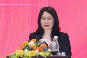 Thứ trưởng Thường trực Bộ VH-TT-DL Lâm Thị Phương Thanh phát biểu khai mạc hội nghị. Ảnh: QUANG PHÚC