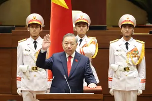 Tân Chủ tịch nước Tô Lâm tuyên thệ nhậm chức. Ảnh: QUANG PHÚC