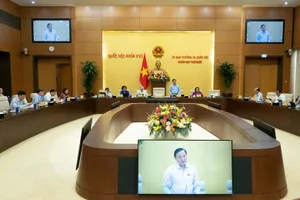 Quang cảnh phiên họp thứ nhất của UBTVQH khóa XVI. Ảnh minh họa