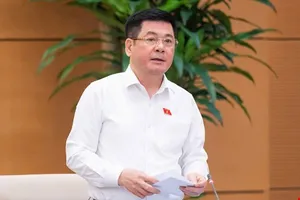 Phó Chủ tịch Quốc hội Nguyễn Hồng Diên tổng kết nội dung thảo luận tại phiên họp của Ủy ban Thường vụ Quốc hội về 2 dự án giao thông quan trọng, chiều 16-7. Ảnh: CẨM HÀ 