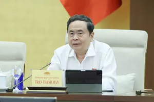 Chủ tịch Quốc hội Trần Thanh Mẫn phát biểu ý kiến tại phiên họp. Ảnh: CẨM HÀ 
