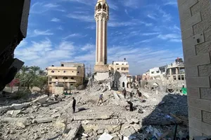 Đền thờ Hồi giáo lâu đời nhất ở Dải Gaza bị phá hủy