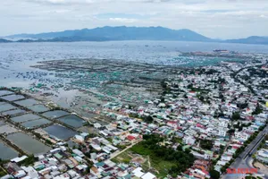 Một phần khu vực triển khai dự án Khu đô thị ven vịnh Cam Ranh. Ảnh: HIẾU GIANG