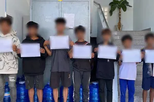 Làm việc với nhóm thanh thiếu niên ném đá vào ô tô trên cao tốc