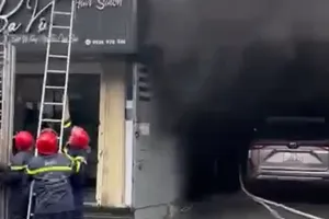 Hiện trường vụ cháy. Ảnh: AX