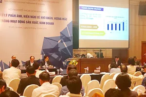 Quang cảnh hội  nghị đối thoại doanh nghiệp