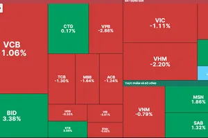 Một số cổ phiếu trụ như STB, BID… tăng cuối phiên thu hẹp đà giảm của VN-Index