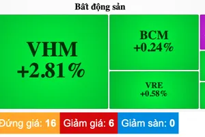 Nhóm cổ phiếu bất động sản tăng mạnh trong phiên giao dịch đầu tuần 6-3