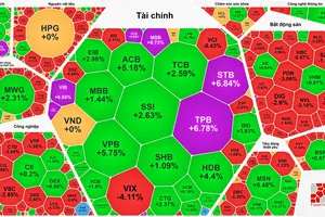 Cổ phiếu ngân hàng tăng trần hàng loạt, VN-Index lại bứt tốc