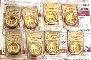 Chiều 13-11, giá vàng nhẫn 9999 vọt lên 154,3 triệu đồng/lượng