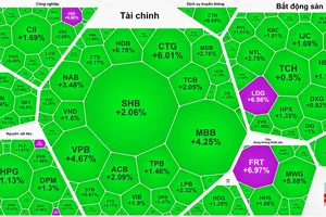 Cổ phiếu ngân hàng “thức giấc”, VN-Index tiếp tục tăng gần 15 điểm