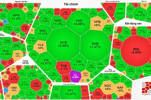 Nhóm cổ phiếu tài chính tăng mạnh, VN-Index vẫn giảm phiên thứ 7